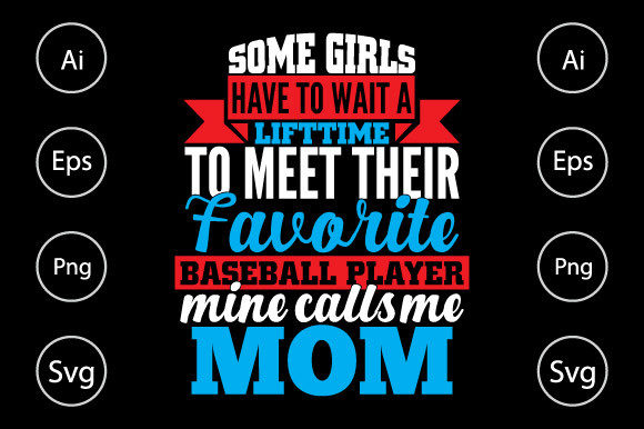 Baseball Player, Mom Day Graphics for Crafts