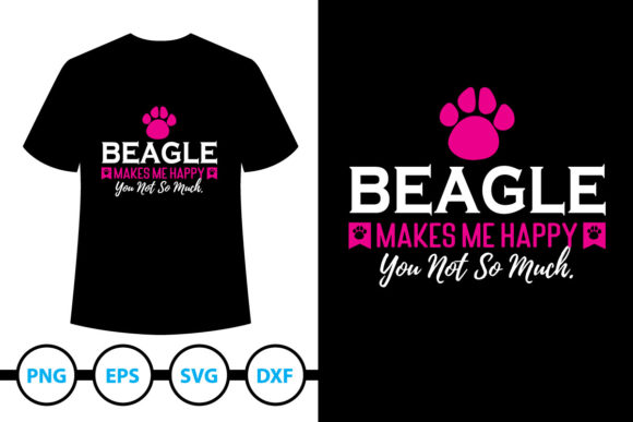 Beagle Dog T-Shirt Design 5: Graphics & Print Templates