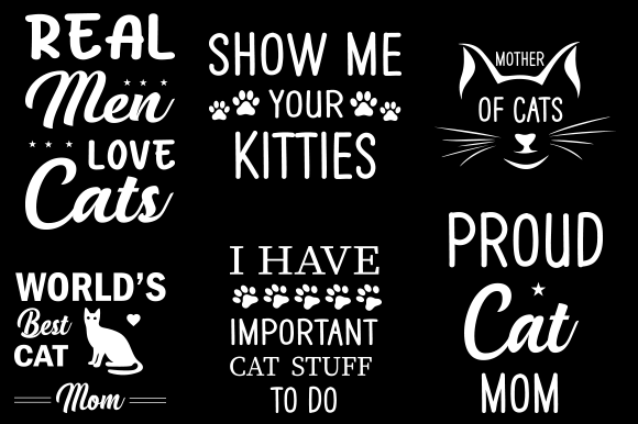 Cat T-Shirt Bundle: Graphics & Print Templates