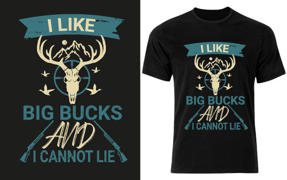 Hunting T-Shirt Design: Graphics & Print Templates