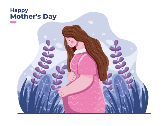 Vector Illustration Happy Mother s Day Graphics